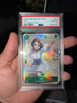 2025 LIM ONE PIECE OP10-037 ROYAL BLOOD ALTERNATE ART PSA 10 and ULTI PSA10 - Image 1