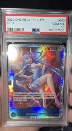 2025 LIM ONE PIECE OP10-037 ROYAL BLOOD ALTERNATE ART PSA 10 and ULTI PSA10 - Image 3