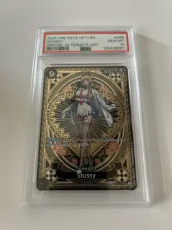 2025 ONE PIECE OP11-A FIST OF DIVINE SPEED SPECIAL ALTERNATE ART STUSSY PSA 10 - Image 1