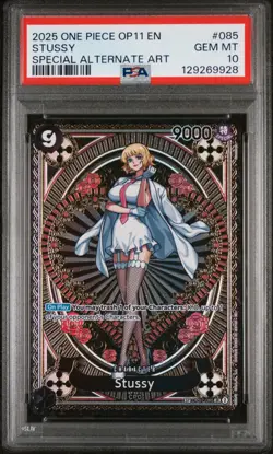 2025 ONE PIECE OP11-A FIST OF DIVINE SPEED SPECIAL ALTERNATE ART STUSSY - PSA 10 - Image 1