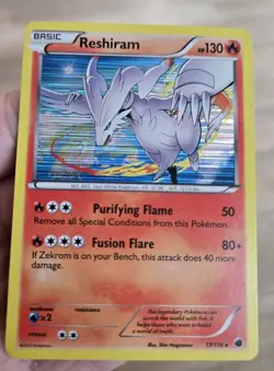 Pokemon TCG Reshiram 17/116 Plasma Freeze Holo DMG - Image 1