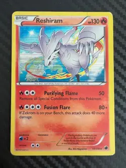 Pokemon TCG Reshiram 17/116 Plasma Freeze Holo DMG - Image 1