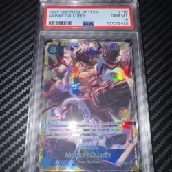 Monkey.D.Luffy OP11-118 a Fist of Divine Speed PSA 10 - Image 2