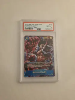 One Piece Monkey.D.Luffy Alternate Art OP11-118 A Fist of Divine Speed PSA 10 - Image 1