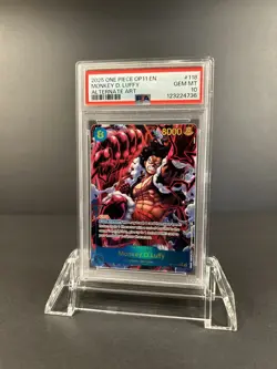 One Piece Monkey.D.Luffy Alternate Art OP11-118 A Fist of Divine Speed PSA 10 - Image 1