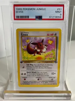 1999 Eevee #51/64 PSA 9 MINT Pokemon 1st Edition Jungle WOTC - Image 1