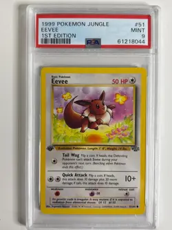 1999 Eevee #51/64 PSA 9 MINT Pokemon 1st Edition Jungle WOTC - Image 2