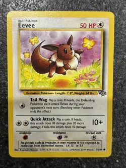 1999 POKEMON GAME JUNGLE EEVEE 1ST EDITION - PSA 9 - #51 51/64 MINT GENUINE - Image 1