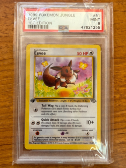 1999 Pokemon Eevee Pokemon Jungle 1st Edition #51 - PSA 9 MINT - Image 1