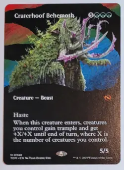 Craterhoof Behemoth (Borderless) - Tarkir: Dragonstorm (TDM) - Image 1