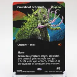 Craterhoof Behemoth Borderless 0346 MTG TDM Tarkir: Dragonstorm Mythic NP - Image 1