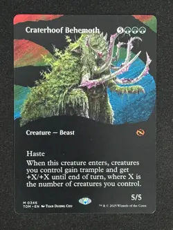 1x MTG Craterhoof Behemoth (Borderless) - Tarkir: Dragonstorm (TDM) #346 - Magic - Image 1
