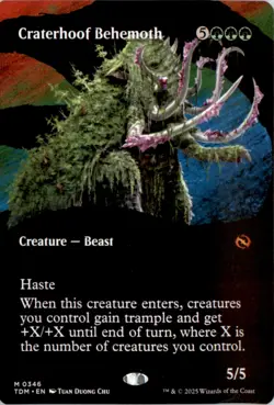 Craterhoof Behemoth (Borderless) Tarkir: Dragonstorm TDM Normal NM - Image 1