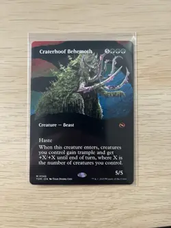 MTG Craterhoof Behemoth Borderless Mythic Tarkir: Dragonstorm TDM 346 - Image 1