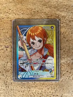 One Piece CG Nami OP11-041 a Fist of Divine Speed Alt Art Leader Japanese - Image 1