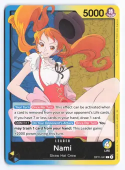 One Piece TCG - Nami (OP11-041) Leader - A Fist of Divine Speed - English - Image 1