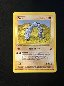 Onix 56/102 1st Edition - Pokemon Base Set 1st Edition (Shadowless) - Image 1