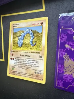Pokemon Card Onix Base Set 56/102 1st Edition Shadowless Grey Stamp 145💎NM💎 - Image 3