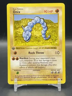 Pokemon TCG Onix Base Set Shadowless 1st Edition 56/102 LP - Image 1