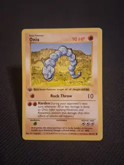 Pokemon TCG Onix Base Set Shadowless 1st Edition 56/102 MP - Image 1