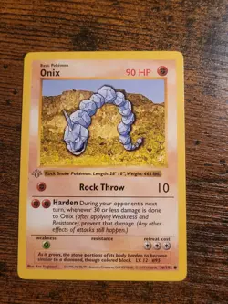 Pokemon Base Set Onix 56/102 1st Edition Shadowless NM - Image 1