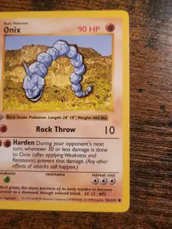 Pokemon Base Set Onix 56/102 1st Edition Shadowless NM - Image 5
