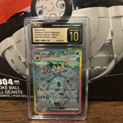 ❄❄ CGC 10 PRISTINE Glaceon EX 206/187 SAR Pokemon Card Terastal Festival sv8a - Image 1