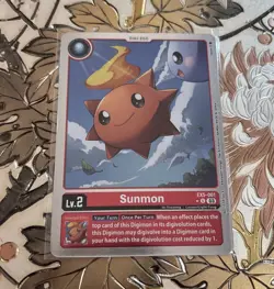 Digimon Card Game Sunmon EX5-001 U Box Topper Animal Colosseum Alt Art Promo - Image 1