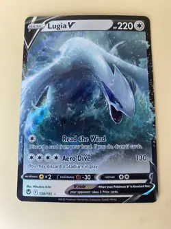 Lugia v Silver Tempest Holo Card 138/195 Sword & Shield NM Condition - Image 1