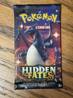 Pokemon TCG Hidden Fates Booster Pack 10 Cards Sealed Charizard ART - Image 1