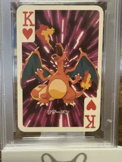 1998 Pokemon Televi-Kun Playing Card Charizard King Of Hearts PSA 5 (2025 Cert) - Image 2