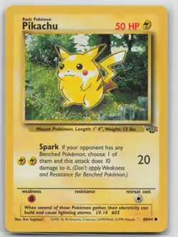 Pokemon Card Pikachu Common Jungle 60/64 - Image 1