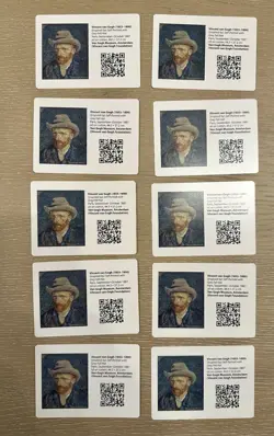 (10) Pikachu With Grey Felt Hat Van Gogh Museum Pokemon Promo Card *INSERT ONLY* - Image 1