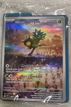 Teal Mask Ogerpon SVP123 Full Art Black Star Promo Pokemon Card SEALED - Image 1