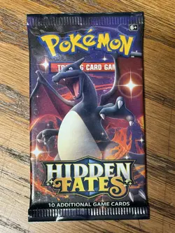 Pokemon TCG Hidden Fates Booster Pack 10 Cards Sealed Charizard Art - Image 1