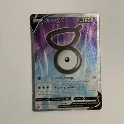 Unown V 176/195 Ultra Rare swsh: Silver Tempest Holo Pokemon TCG Card - Image 1