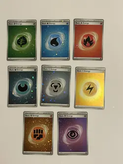 Cosmos Holo SVE Basic Energy Scarlet & Violet Complete Set Pokemon Cards (3) - Image 1