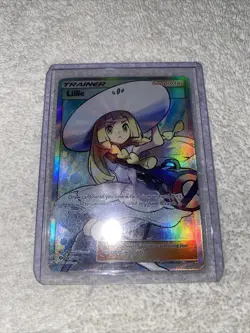 Pokemon TCG Sun & Moon Base Set Full Art Holo Rare Trainer Lillie 147/149 - Image 1