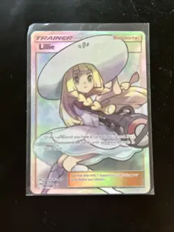 Pokemon TCG Sun & Moon Base Set Full Art Holo Rare Trainer Lillie 147/149 - Image 1