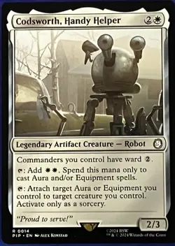 Codsworth, Handy Helper - Universes Beyond: Fallout - MTG Magic - NM - Rare - Image 1