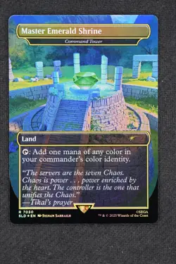 MTG Master Emerald Shrine - Command Tower (7030) (Rainbow Foil) Secret Lair Drop - Image 1