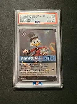 💎 PSA 10 - Disney Lorcana Scrooge McDuck 218/204 - Enchanted - Inklands Set - Image 1