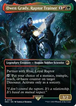 [1x] Owen Grady, Raptor Trainer - Borderless Near Mint, English The Lost Caverns - Image 1