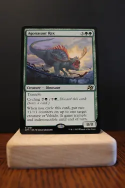 Agonasaur Rex Rare MP Aetherdrift Dinosaur MTG Magic The Gathering Cards ManaFam - Image 1