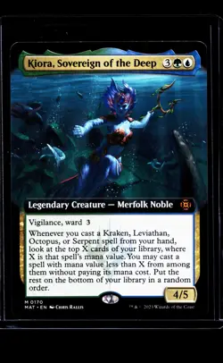 MTG Magic The Gathering The Aftermath Extended Art Kiora Sovereign of the Deep - Image 1
