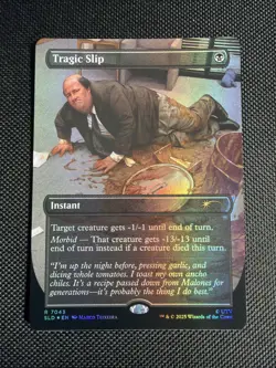 Tragic Slip(Kevin) (Borderless) - Dwight’s Destiny Secret Lair Foil - Image 1