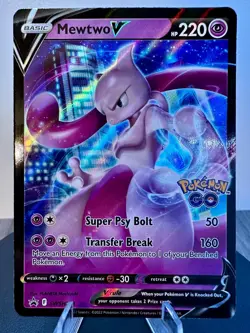 Mewtwo V Ultra Rare SWSH223 Pokemon GO Promo NM - Image 1