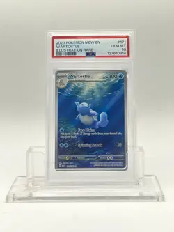 PSA 10 Gem mint 2023 Pokemon Mew en Wartortle #171 Illustration Rare - Image 1