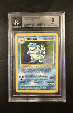 Pokemon 1999 Blastoise #2 Holo Base Set Unlimited BGS 9 (Subs 10 9.5) MINT! - Image 3