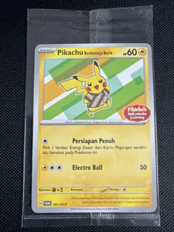 1x TCG Pokemon Pikachu with Batik 101/SV-P Exclusive Indonesia Only - Image 1